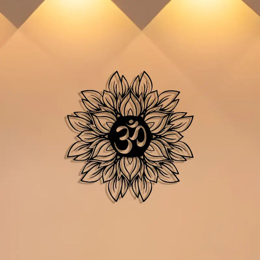 Floral Om Metal Wall Art