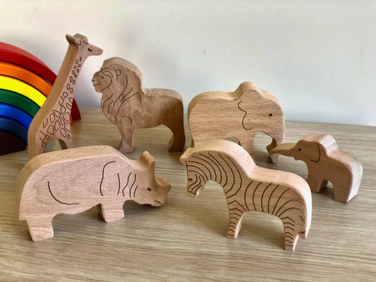 Handmade Wooden Animals For Toddlers