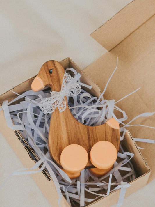 Handcrafted Wood Duck Toy