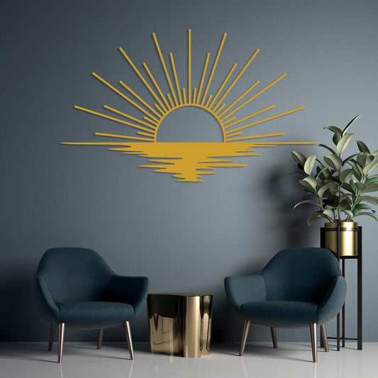 Gold Sparkle Sun Wall Art